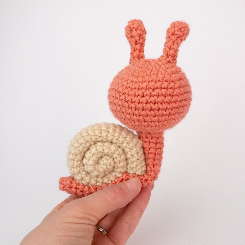 PATTERN: Sally the Snail Crochet snail pattern amigurumi snail pattern crocheted snail slug bug pattern PDF crochet pattern image 2