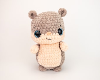 PATTERN: Plush Hamilton the Hamster Pattern - amigurumi chunky hamster pattern - crocheted jumbo hamster pattern - PDF crochet pattern