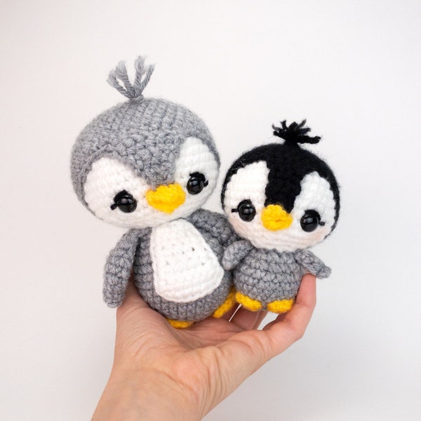 PATTERN: Penguin and Baby pattern - amigurumi penguin pattern - crochet penguin pattern - baby penguin amigurumi - PDF crochet pattern