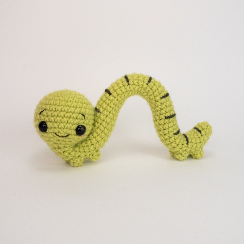 PATTERN: Iggy the Inchworm Crochet inchworm pattern amigurumi inchworm pattern crocheted bugs PDF crochet pattern image 2