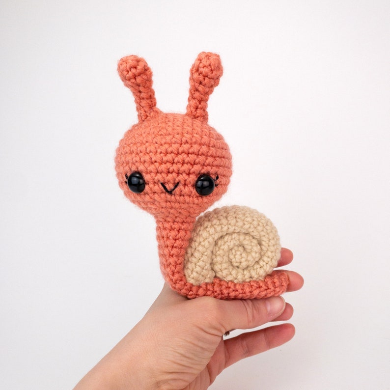 PATTERN: Sally the Snail Crochet snail pattern amigurumi snail pattern crocheted snail slug bug pattern PDF crochet pattern image 1