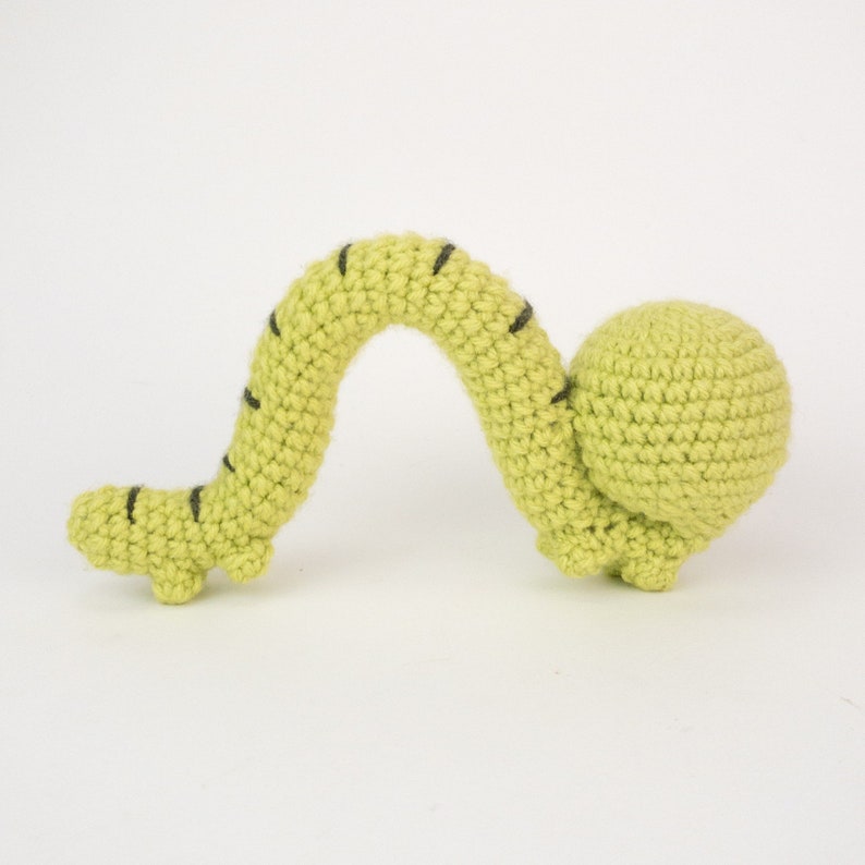 PATTERN: Iggy the Inchworm Crochet inchworm pattern amigurumi inchworm pattern crocheted bugs PDF crochet pattern image 4
