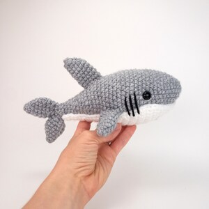 PATTERN: Shawn the shark Crochet shark pattern amigurumi shark pattern crocheted shark pattern PDF crochet pattern image 3