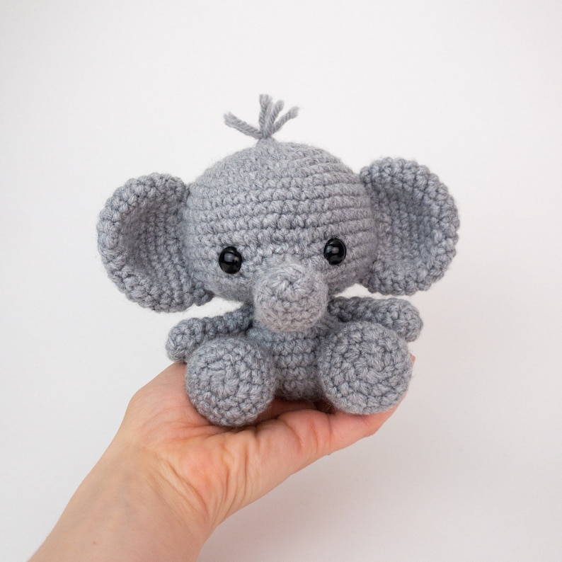 PATTERN: Ellis the Elephant crochet elephant amigurumi elephant pattern English, German, Portuguese PDF crochet pattern image 3