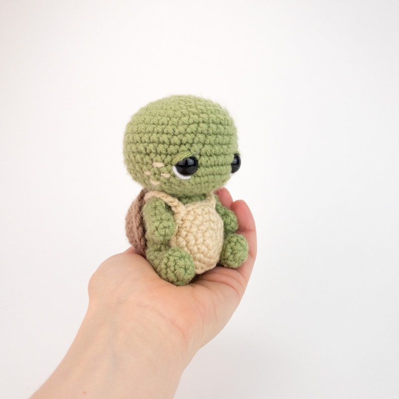 PATTERN: Timmy the Tiny Turtle Crochet turtle pattern amigurumi baby turtle crocheted turtle pattern PDF crochet pattern image 5