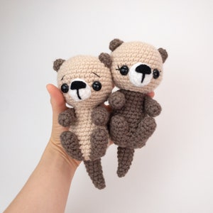 PATTERN: Otter Friends Crochet otter pattern amigurumi otter crocheted sea otter pattern crochet otter PDF crochet pattern image 6