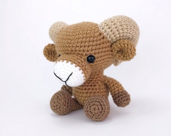 PATTERN: Reagan the Ram - crochet ram pattern - amigurumi ram pattern - crochet bighorn sheep  - PDF crochet pattern