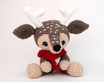 PATTERN: Devin the Deer - Crochet deer pattern - amigurumi deer pattern - crocheted deer pattern - deer toy - PDF crochet pattern