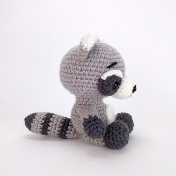 PATTERN: Rex the Raccoon - Crochet raccoon pattern - raccoon pattern - crocheted raccoon - PDF crochet pattern - English Only