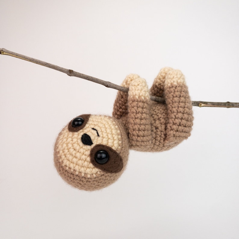 PATTERN: Sammy the Sloth Crochet sloth pattern amigurumi sloth crocheted sloths pattern PDF crochet pattern English only image 1