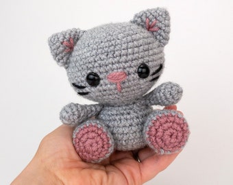 PATTERN: Kaylie the Kitten - Crochet cat pattern - amigurumi cat pattern - easy crocheted kitten pattern - PDF crochet pattern