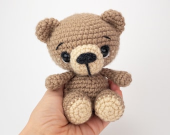 PATRON : Benji l'ours - Modèle ours au crochet - amigurumi - ours au crochet - ours en peluche au crochet - Modèle PDF au crochet