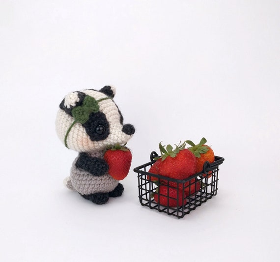 PATTERN: Blossom the Badger - Crochet Badger Pattern - Amigurumi