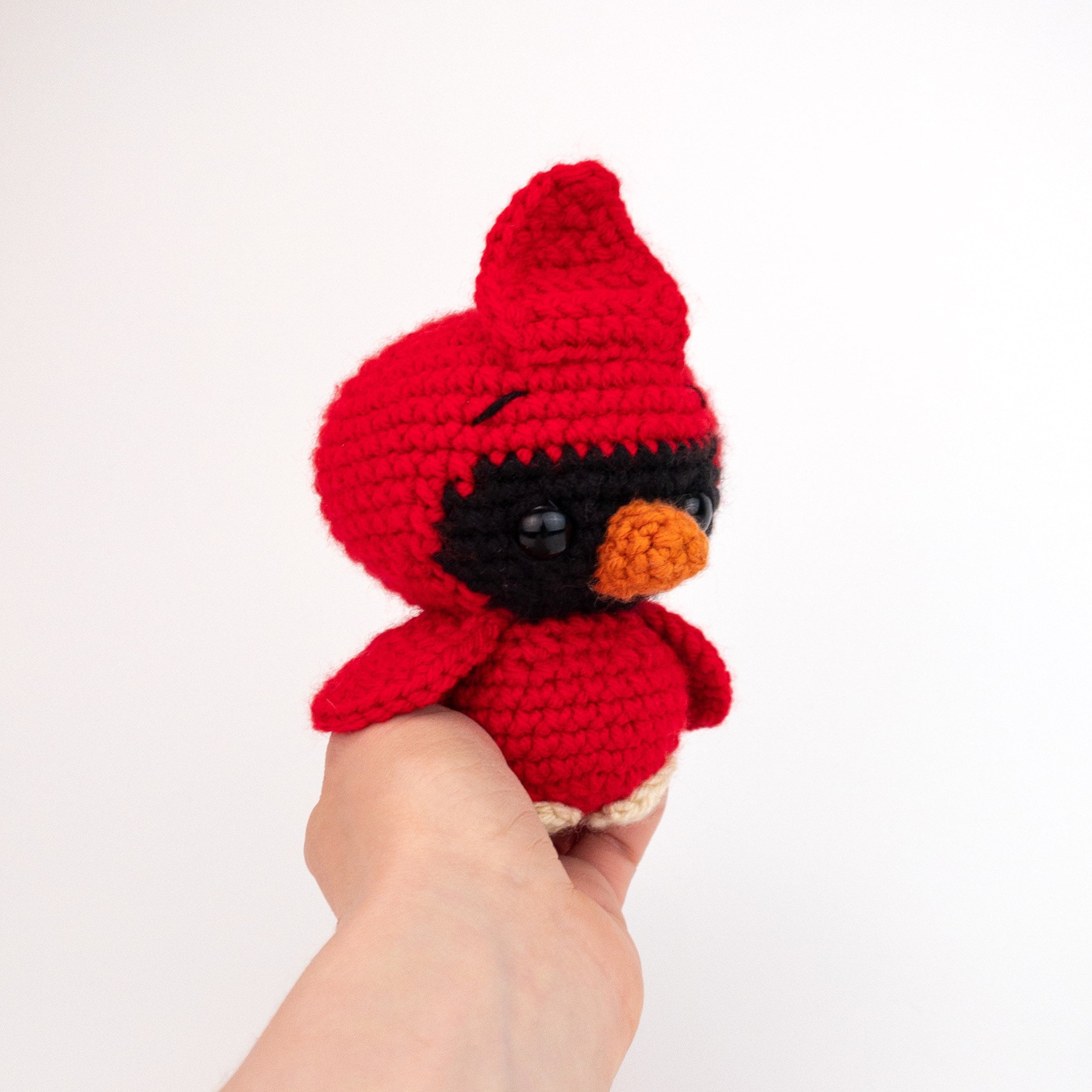 35 Cardinal Crochet Patterns to Stitch for Gifts, Decor, and Bird Lovers 28 Pattern: Clarence the Cardinal