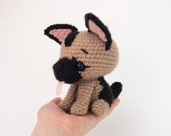 PATTERN: Gunther the German Shepherd - Crochet German Shepherd pattern - amigurumi German Shepherd pattern - PDF crochet pattern