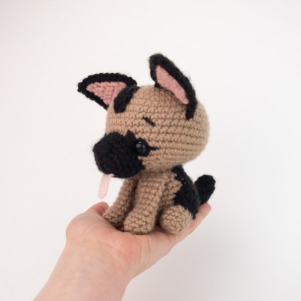 PATTERN: Gunther the German Shepherd - Crochet German Shepherd pattern - amigurumi German Shepherd pattern - PDF crochet pattern