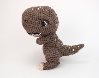 PATTERN: Troy the T-Rex - Crochet tyrannosaurus rex pattern - amigurumi t-rex pattern - crocheted dinosaur pattern - PDF crochet pattern