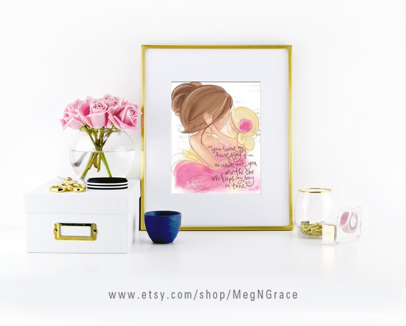 Mother Daughter Nursery Gift Wall Art Designs Meg Girls Room Etsy