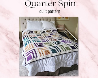 Quarter Spin PDF Quilt Pattern 5 pages