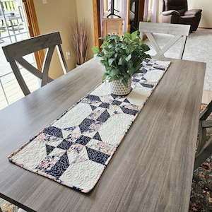 Four Patch Star Table Runner pattern PDF