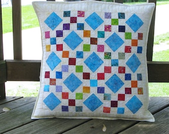 Scrappy Quilted Pillow