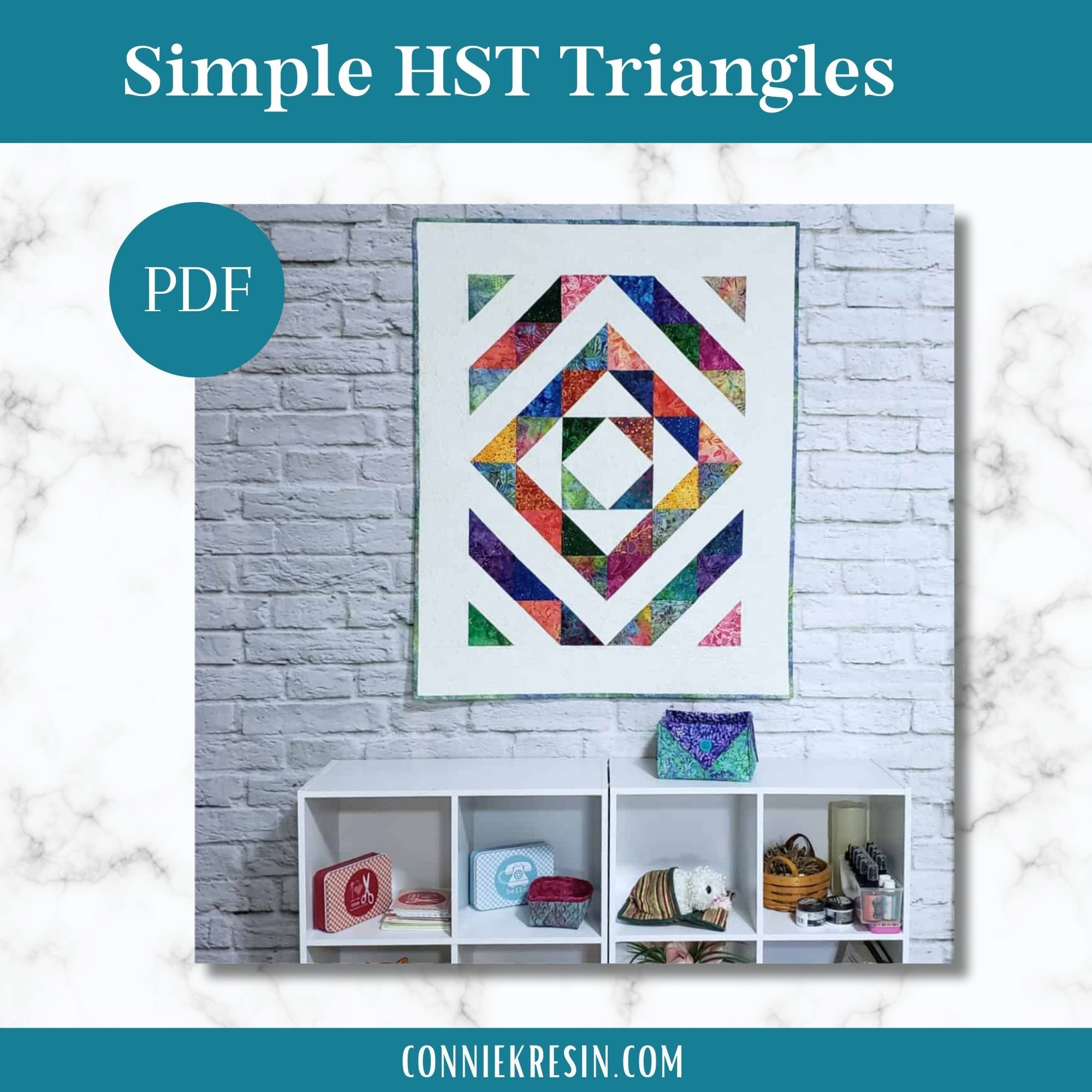 Simple Half Square Triangle HST Wall Hanging or Baby Quilt PDF - Etsy