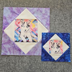 Diamond in a Square Quilt Block in 3 different sizes PDF
