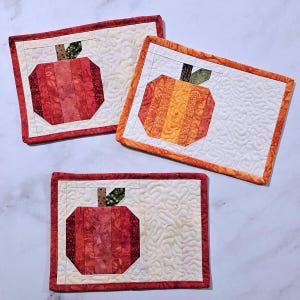 Ernte Kürbis Mug Rugs PDF enthält auch Apple Mug Rug