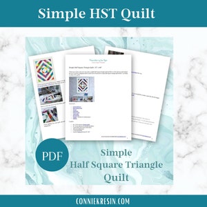 Simple Half Square Triangle HST Wall Hanging or Baby Quilt PDF - Etsy