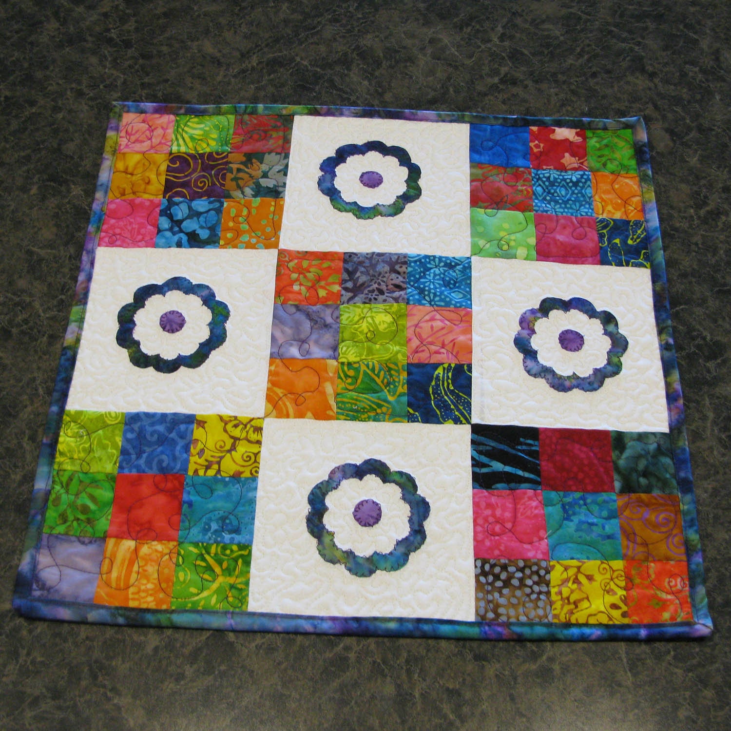 Modern 9 Patch With Applique PDF Pattern - Etsy