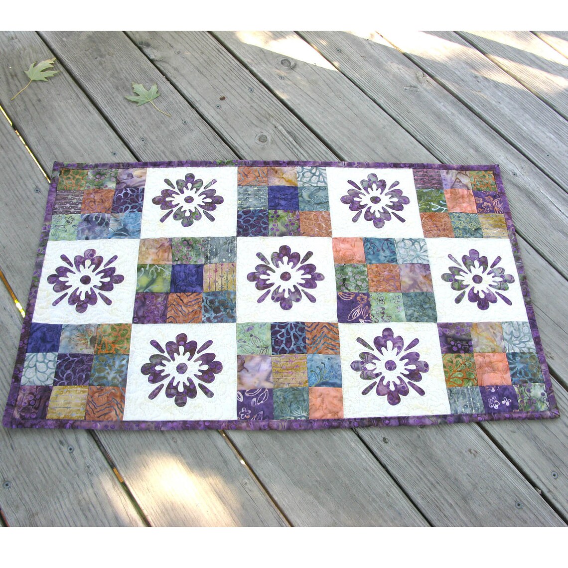 Modern 9 Patch With Applique PDF Pattern - Etsy