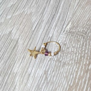 Cadeau idee handgemaakte star hanger piercing oorbel dat kan worden gebruikt voor Helix, Tragus, Rook, Daith. tot het afstudeercadeau van een echte ster