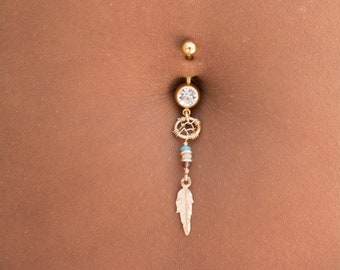 Dream catcher online belly button ring