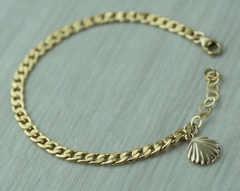Gold Filled, Nautical Charm, Seashell Bracelet, the piece of jewelry any true beach lover needs as a mothers day gift