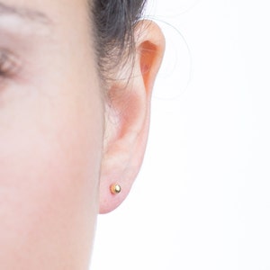 3 mm 14k Gold Filled round ball, Unisex earring set, a perfect, minimalist, graduation gift, with these studs less is more
