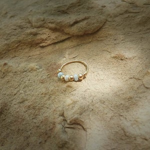 Tragus Piercing, Gold Perlen Knorpel Ohrring, Hahn, Hoop Schmuck, Nasenring, Daith, Helix, Perfekt für Ihren eleganten Hochzeitsschmuck