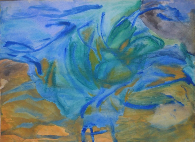 Aquarelle Originale Paysage Marin Becker Beste Aquarelle Etsy