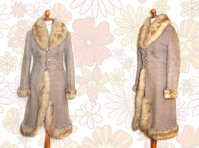 1970s true vintage fur coat / penny lane / rare and spectacular / hippie / bohemian / 60s inspired 