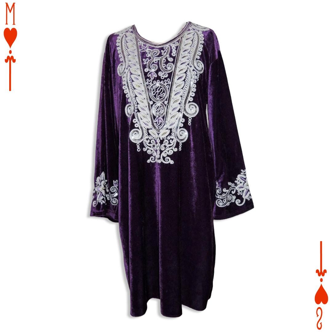 green emerald velvet dress Purple Embroidered Velvet Suit- Set of 3 – VDESIGN4EVER main image 0