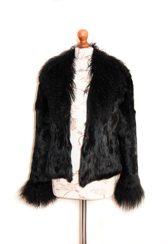 Penny Lane coat Black color mongolian fur Afghan … - image 2