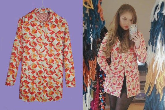 Mod 1960s inspired Multicolor Jacket / Abstrackt P