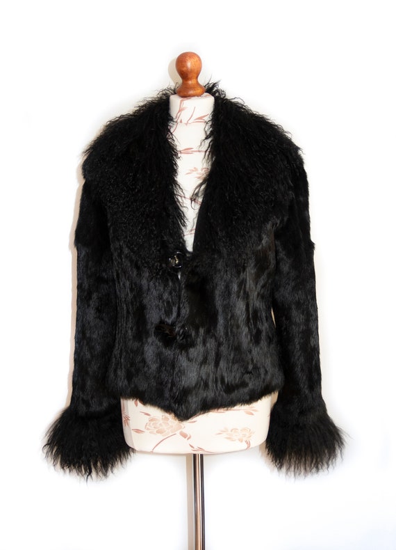 Penny Lane coat Black color mongolian fur Afghan … - image 3
