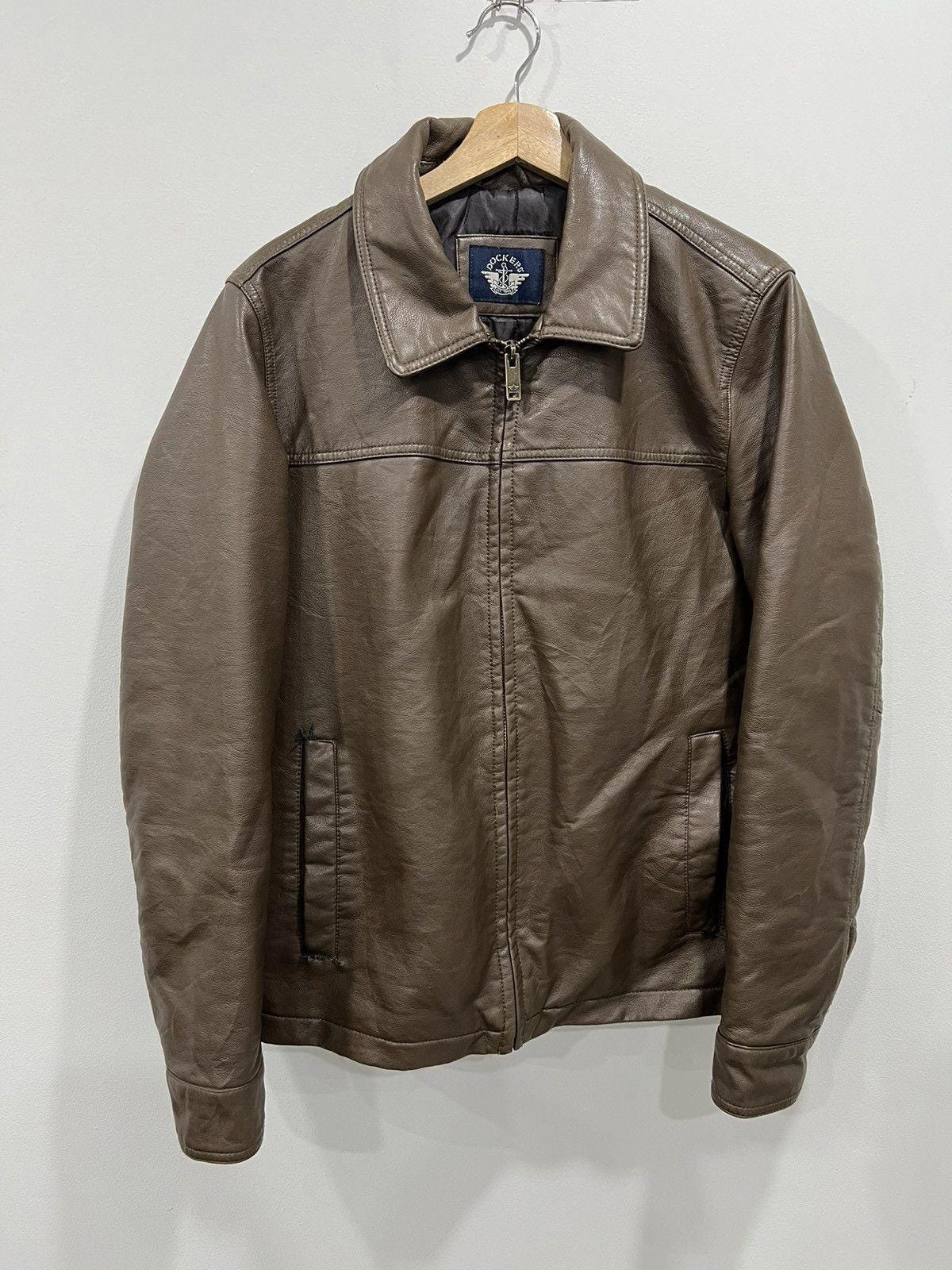 Dockers Leather Jacket - Etsy
