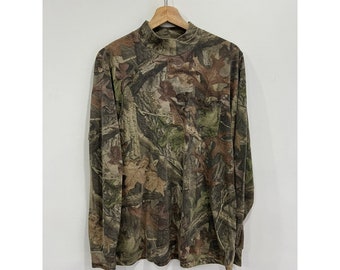 Vintage Real Tree Camo Longsleeve Shirt mossy oaks crewneck