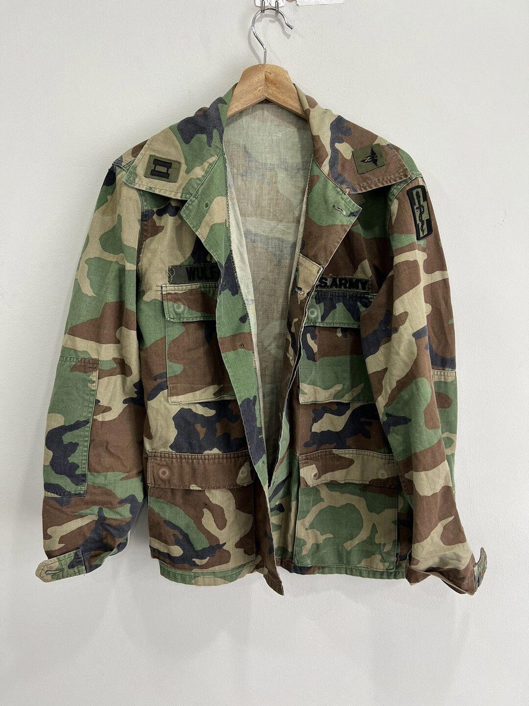Vintage Military Camo Army Light Jacket - Etsy