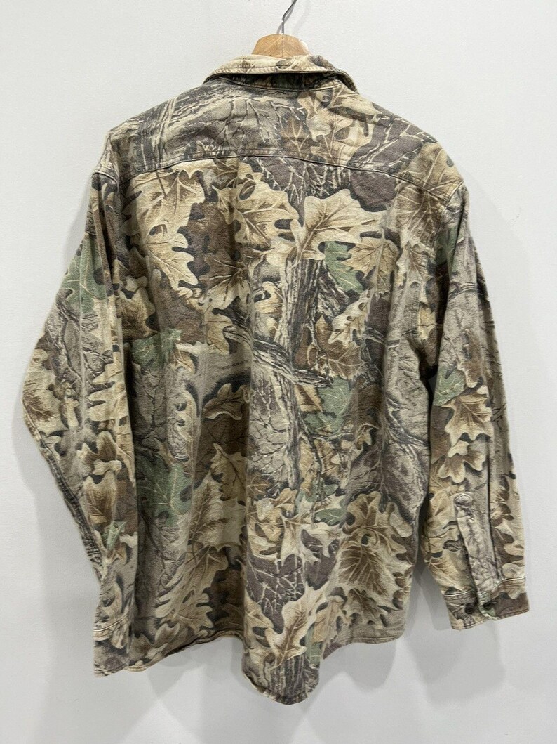 Vtg Cabelas Camo Real Tree Mossy Oaks Button Up Shirt xxl image 2