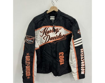 Vintage Harley Davidson Womens Racing Biker Jacket