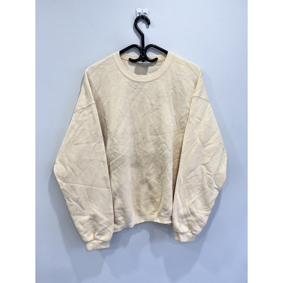 Vintage 90s Blank Sweater Sweatshirt yellow - image 1