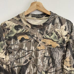 Vintage Real Tree Camo Longsleeve Shirt mossy oaks crewneck image 3