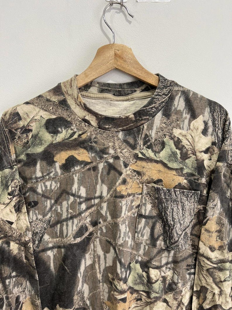 Vintage Real Tree Camo Longsleeve Shirt mossy oaks crewneck image 3